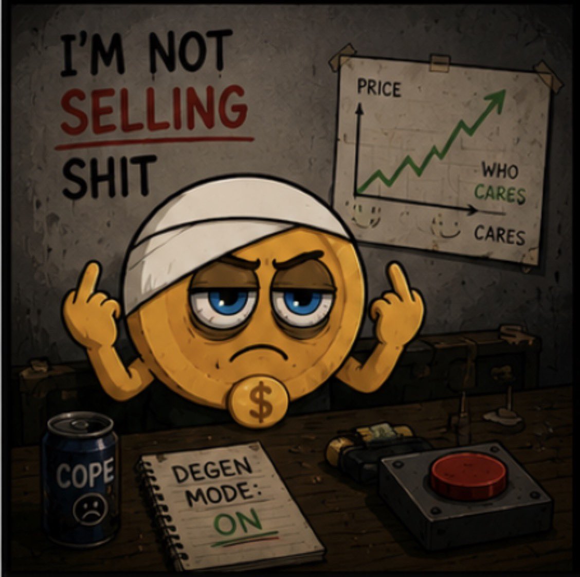 FloppoCoin's tweet photo. CT says they want long term projects 😭☕️

then proceeds to give every 20 minute rug more attention than the small communities actually trying to survive. https://t.co/B4oYeJdsQ4