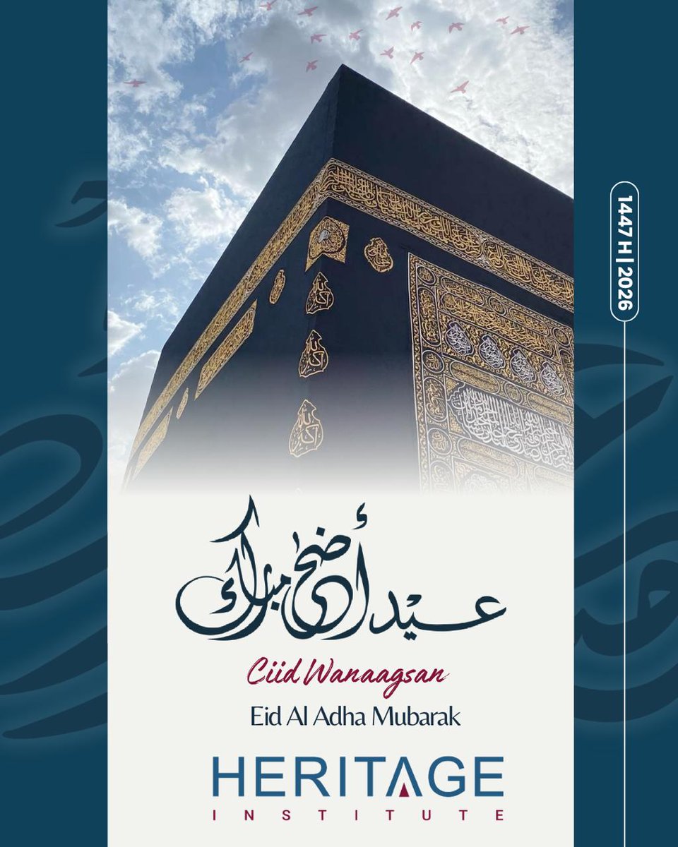 HIPSINSTITUTE's tweet photo. As we mark this blessed occasion of Eid al-Adha, we extend our heartfelt wishes to all Muslims, especially the Somali people wherever they may be. May this Eid bring peace, unity, prosperity, and blessings to every family and community.

Eid Mubarak. https://t.co/D7KBuB5PBm
