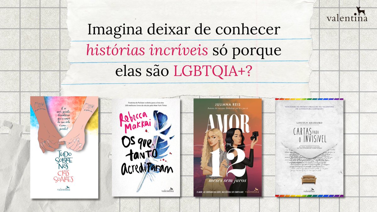 EdValentina's tweet photo. Histórias incríveis merecem ser lidas, vividas e compartilhadas, sem barreiras ou preconceitos! 🏳️‍🌈

Deixar de abrir um livro apenas por ele trazer representatividade LGBTQIA+ significa perder tramas arrebatadoras, lições profundas de empatia e personagens inesquecíveis. O amor, a superação e a verdade de cada narrativa são universais e enriquecem a nossa bagagem literária.

Conheça quatro obras potentes do catálogo da Valen que vão conquistar o seu coração pela sensibilidade e força de suas vozes! 📚

#livroslgbt #editoravalentina #livroslgbtqia #representatividade #books