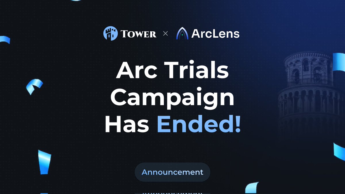 TowerExchange's tweet photo. The campaign has officially ended 🎉

Tester spots filled up sooner than expected due to high demand.

We're now reviewing, verifying, and scoring every submission. The leaderboard and XP will be updated once that's complete.

Huge thanks to everyone who joined the first Arc Trials campaign!

Stay tuned for updates.