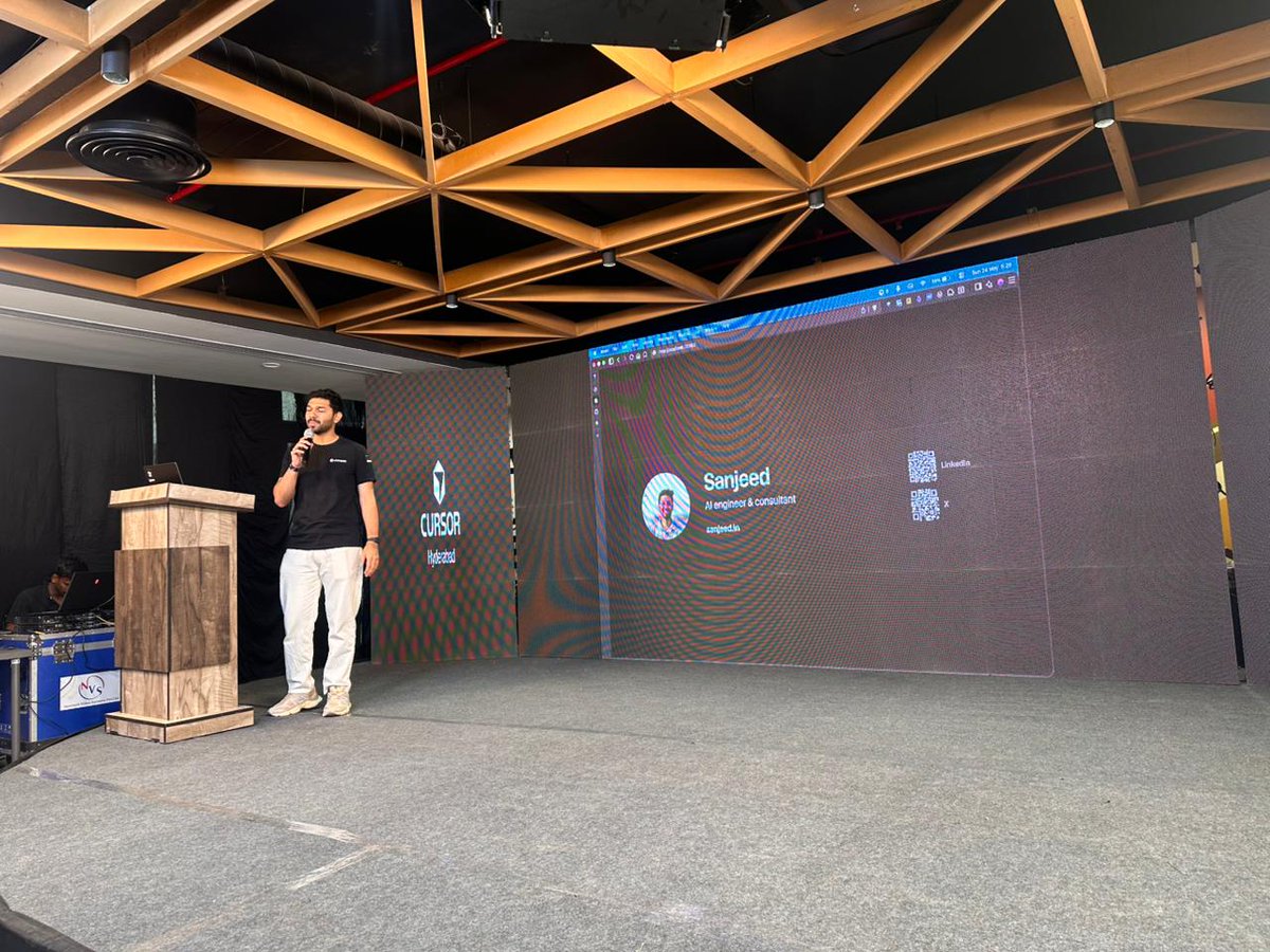 tusharshahkumar's tweet photo. Still buzzing from Cursor Hyderabad Meetup ๐
Builders sharing real projects, honest conversations about how AI is changing the way we code, and a room full of people who actually get it.
@sanjeed_i @cursor_ai
#CursorAI #Hyderabad #BuildWithCursor #DevCommunity https://t.co/teABK4m7Kf