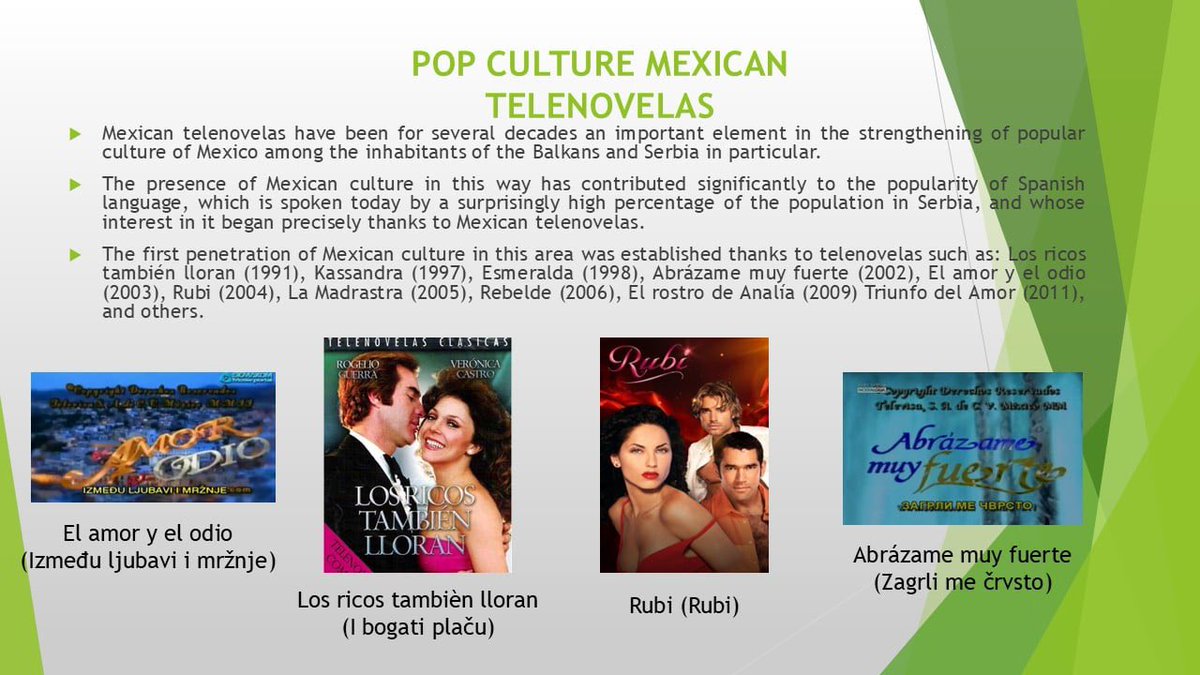 EmbCarlosFelix's tweet photo. En la década de los 60s hasta 80s las telenovelas mexicanas tuvieron una enorme acogida en los Balcanes, incluyendo 🇷🇸. Muchos serbios aprendieron español viendo estas series que marcaron generaciones enteras #80añosderelacionesdiplomaticas https://t.co/9GbAqIcCLL