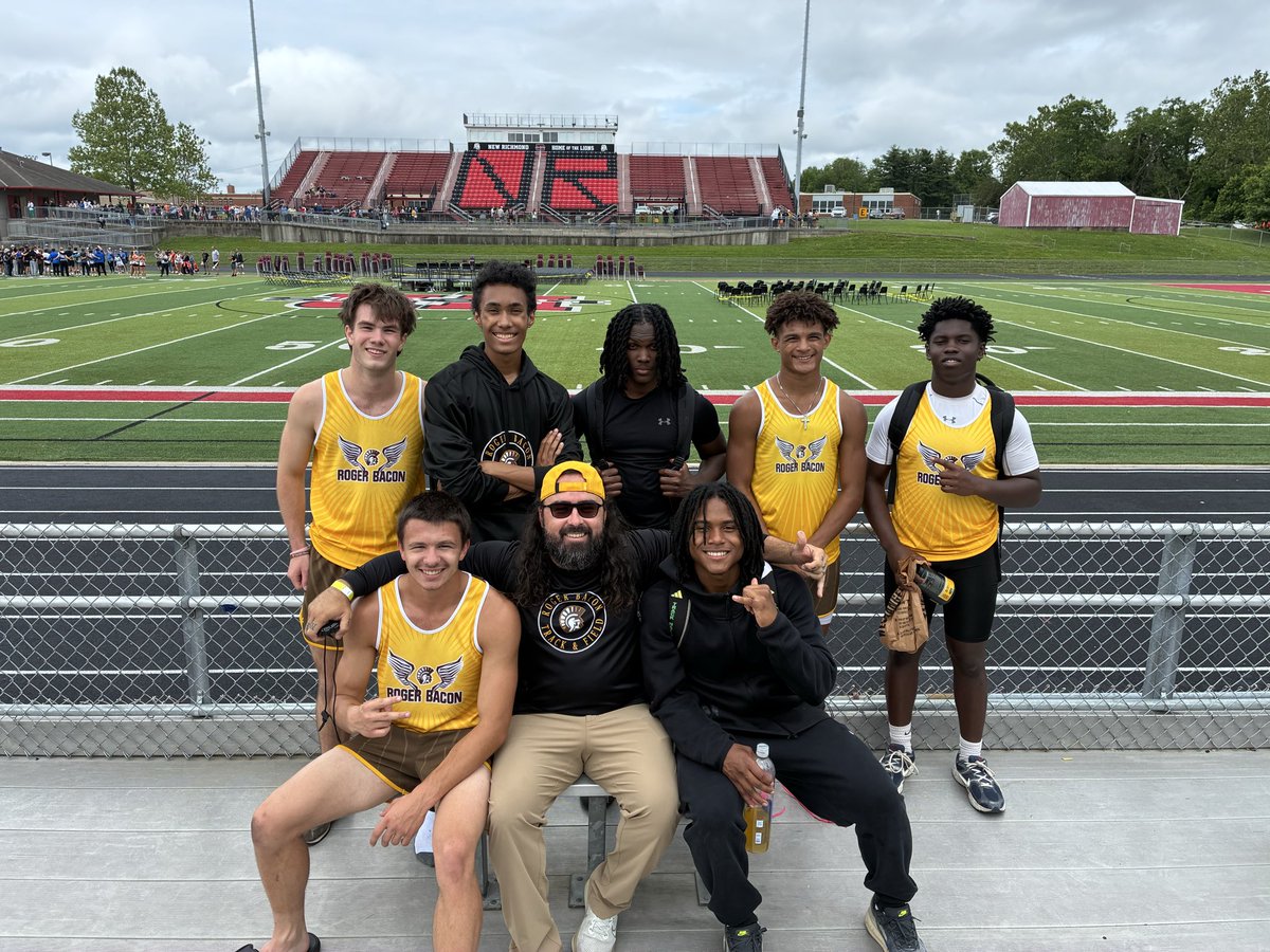 RBSpartans's tweet photo. Roger Bacon Track and Field has 7 Spartans competing in the OHSAA DIII Regional Meet at Piqua High School this week. Congratulations to Rhys Jacobs and Eric Smith on winning their events at the District Meet last week!

🔗 https://t.co/mA7nfzspZw

#HailSpartans https://t.co/BIeFsLetgE