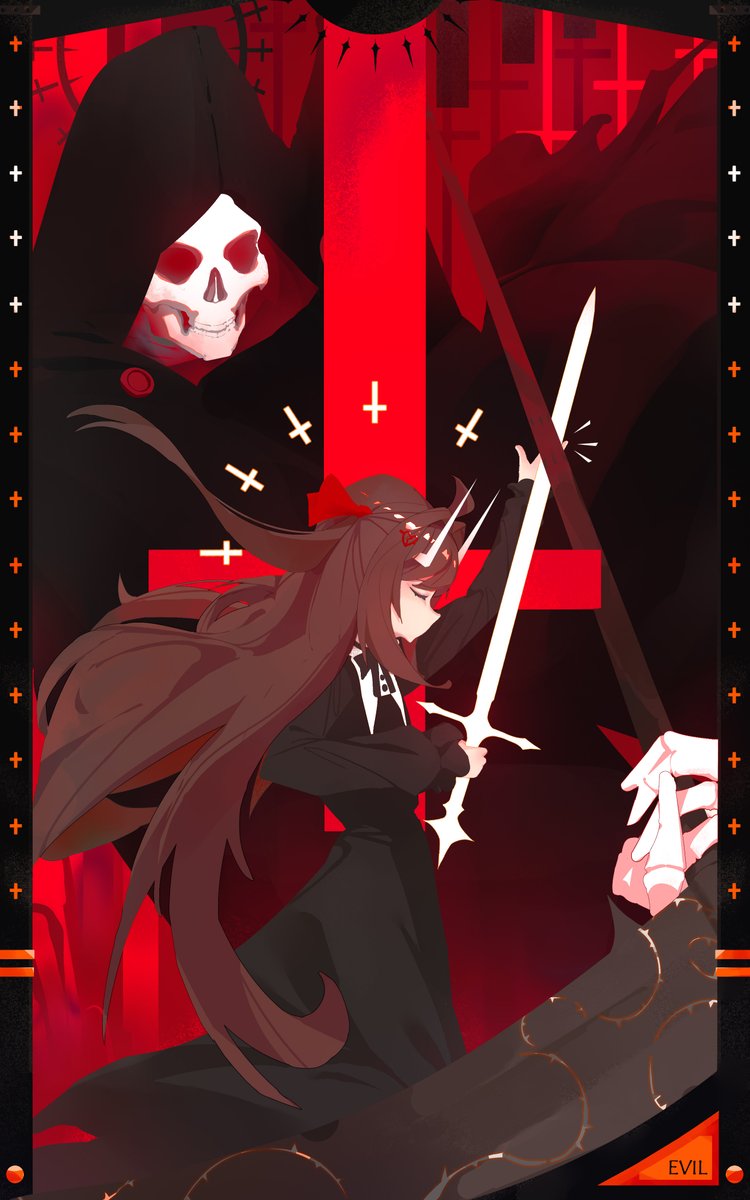 herenjun666's tweet photo. Neuro and Evil cards❤️❤️❤️
commission by soul #heartheartart https://t.co/TwmsxHvgmW