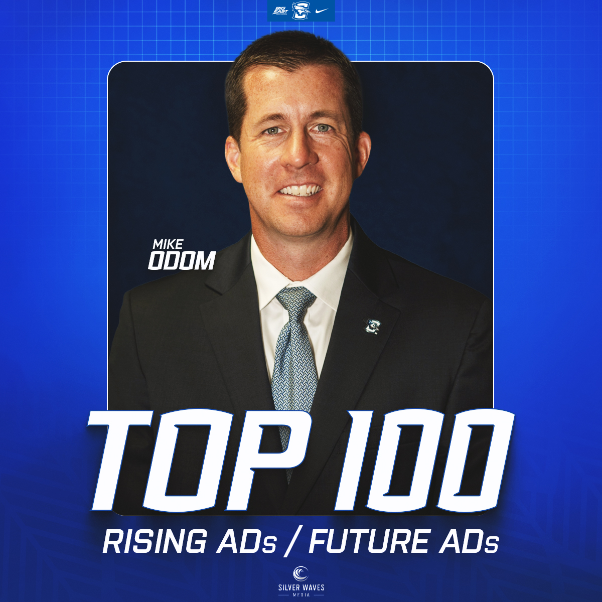 gocreighton's tweet photo. Mike Odom named to Silver Waves Media's Top 100 Rising ADs and Future ADs list. 🔥

🔗: https://t.co/CieeiundVA

#GoJays https://t.co/s1TeHcBmoD