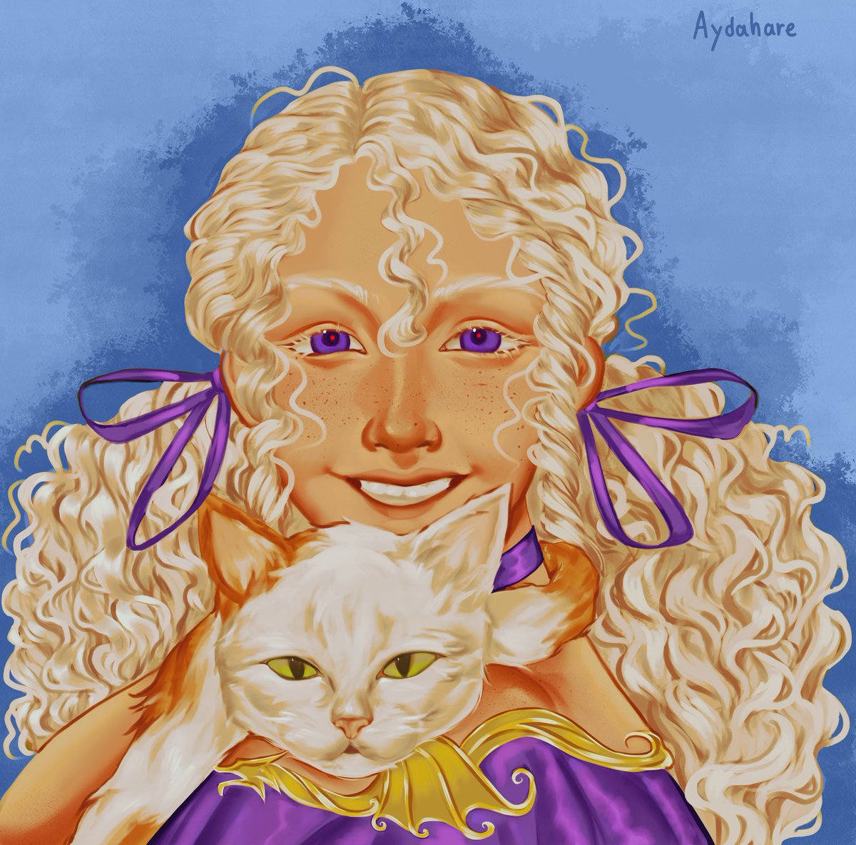 aydahare's tweet photo. vgen comm!! Princess Jaehaera and her cat Daeron💜 https://t.co/MT13yDXLcL