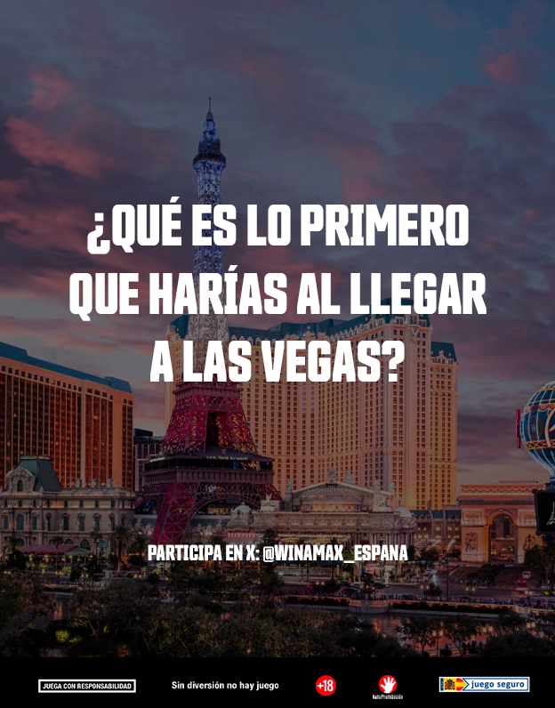 Winamax_Espana's tweet photo. 🎁 ¡SORTEO! ¡UN TICKET DE 20 € PUEDE SER TUYO!

⁉️ Las WSOP comienzan hoy, y por eso te preguntamos: ¿Qué es lo primero que harías al llegar a Las Vegas?

📌 Tu respuesta + RT + Follow y Nick Wina. ¡Buena suerte!
