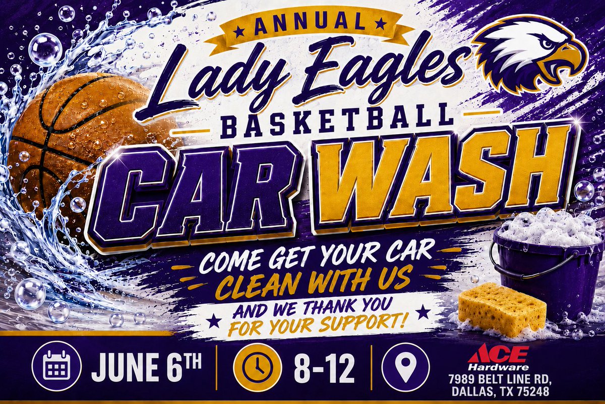 LE_HOOPS's tweet photo. Car Wash 🧼 at Ace Hardware in Rich, TX!  June 6th @richardsonhs1 @RichardsonISD https://t.co/74x7ka4uaY