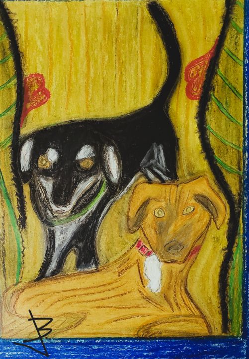 JimBallman's tweet photo. Art of the Day! ""Best Friends"". Buy at: https://t.co/A6su9E7oLn https://t.co/q8AlFeKuo2