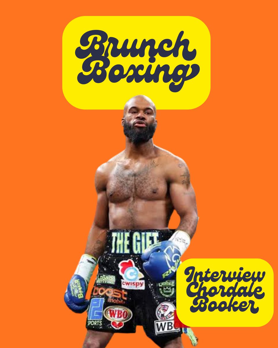 BrunchBoxing's tweet photo. Happening TODAY 🌙 

🚨 TOP OF THE HOUR 

Former title challenger Chordale Booker joins Matt from Brunch Boxing. He returns to the ring on June 6 in Waterbury, Connecticut. 

Watch Here: https://t.co/4Ic3ZAj7zU

#BrunchBoxing https://t.co/DaQca2euPV