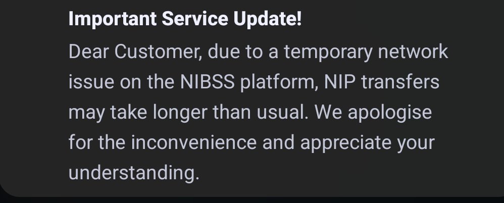 adibs347590's tweet photo. @MrOlibaba Almost all banks are affected.. 
Friday after the festivities will be long if the issue persists. https://t.co/o2tATulXq9