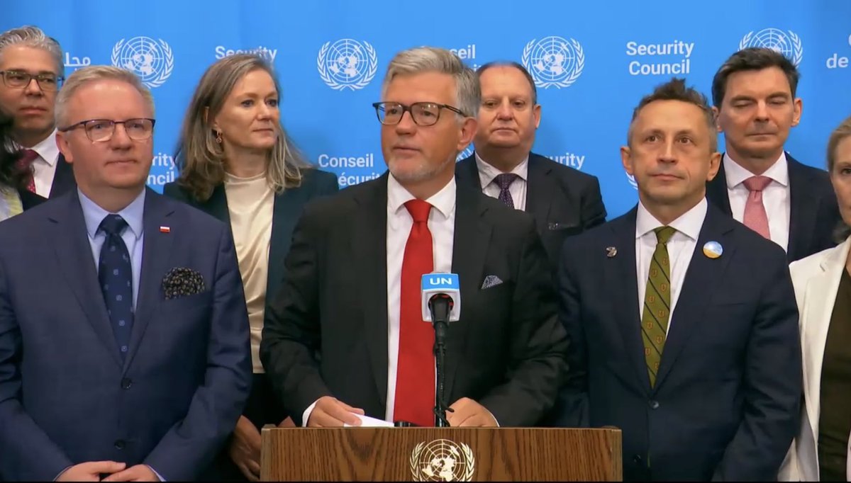 UKRinUN's tweet photo. Joint Press Stakeout delivered by H.E. Mr. Andrii Melnyk, PR of 🇺🇦 to the 🇺🇳 , on behalf of: 🇺🇦🇦🇱🇦🇩🇦🇺🇦🇹🇧🇪🇧🇦🇧🇬🇨🇦🇨🇷🇭🇷🇨🇾🇩🇰🇪🇪🇫🇯🇫🇮🇫🇷🇬🇪🇩🇪🇬🇷🇭🇺🇮🇸🇮🇪🇮🇹🇯🇵🇱🇻🇱🇮🇱🇹🇱🇺🇲🇹🇲🇭🇲🇨🇲🇪🇳🇱🇳🇿🇲🇰🇳🇴🇵🇱🇵🇹🇲🇩🇰🇷🇷🇴🇸🇲🇸🇰🇸🇮🇪🇸🇸🇪🇨🇭🇬🇧🇪🇺. 

We condemn Russia’s escalating large-scale attacks against civilians. https://t.co/1mbiD0SGYW