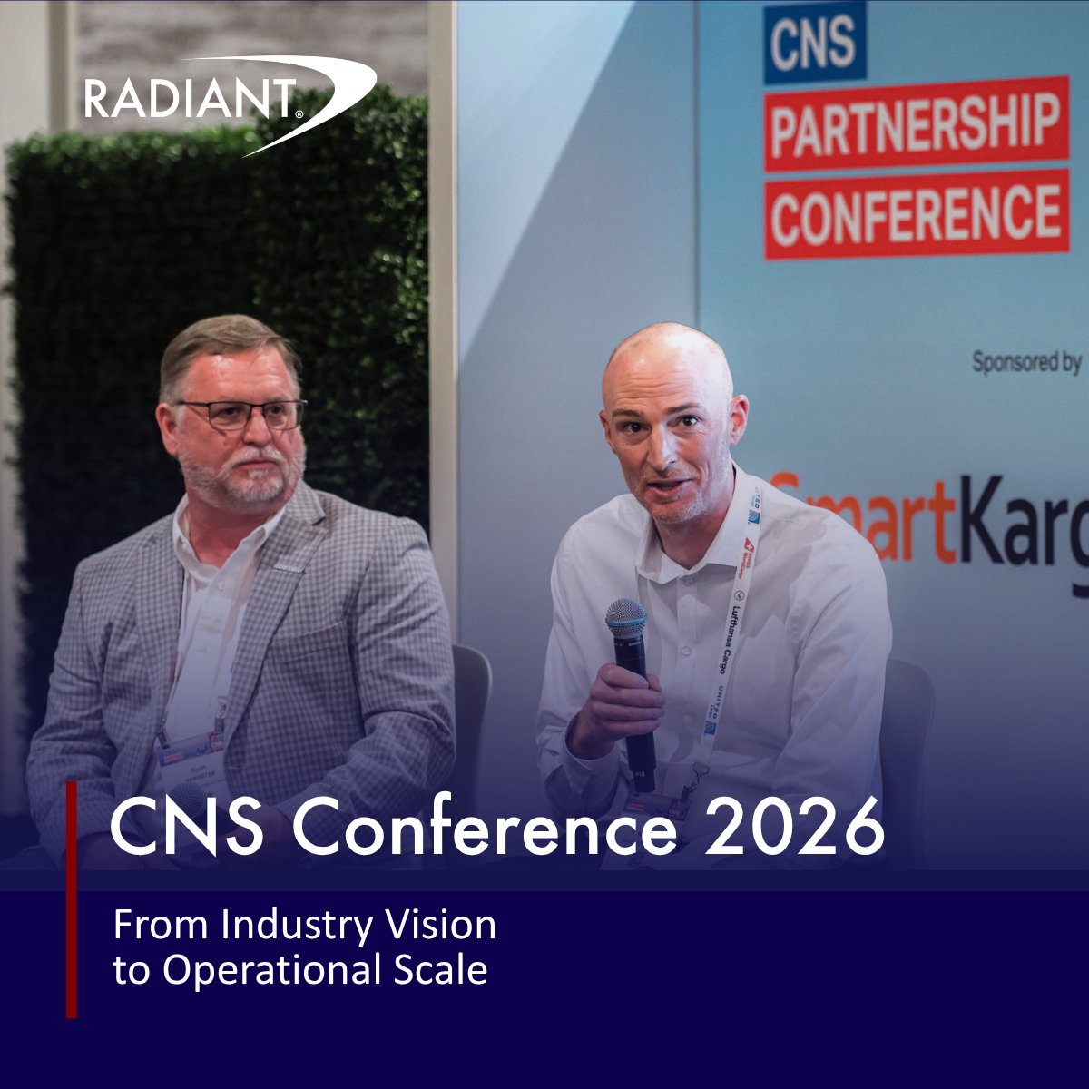 RadiantDelivers's tweet photo. Jeff Ruane, Director of International Air Freight at @RadiantDelivers, took the stage at the @CNS_Corp Partnership Conference alongside other industry leaders to discuss the future of connected, standardized data exchange across the air cargo industry. https://t.co/wowdzxr08x