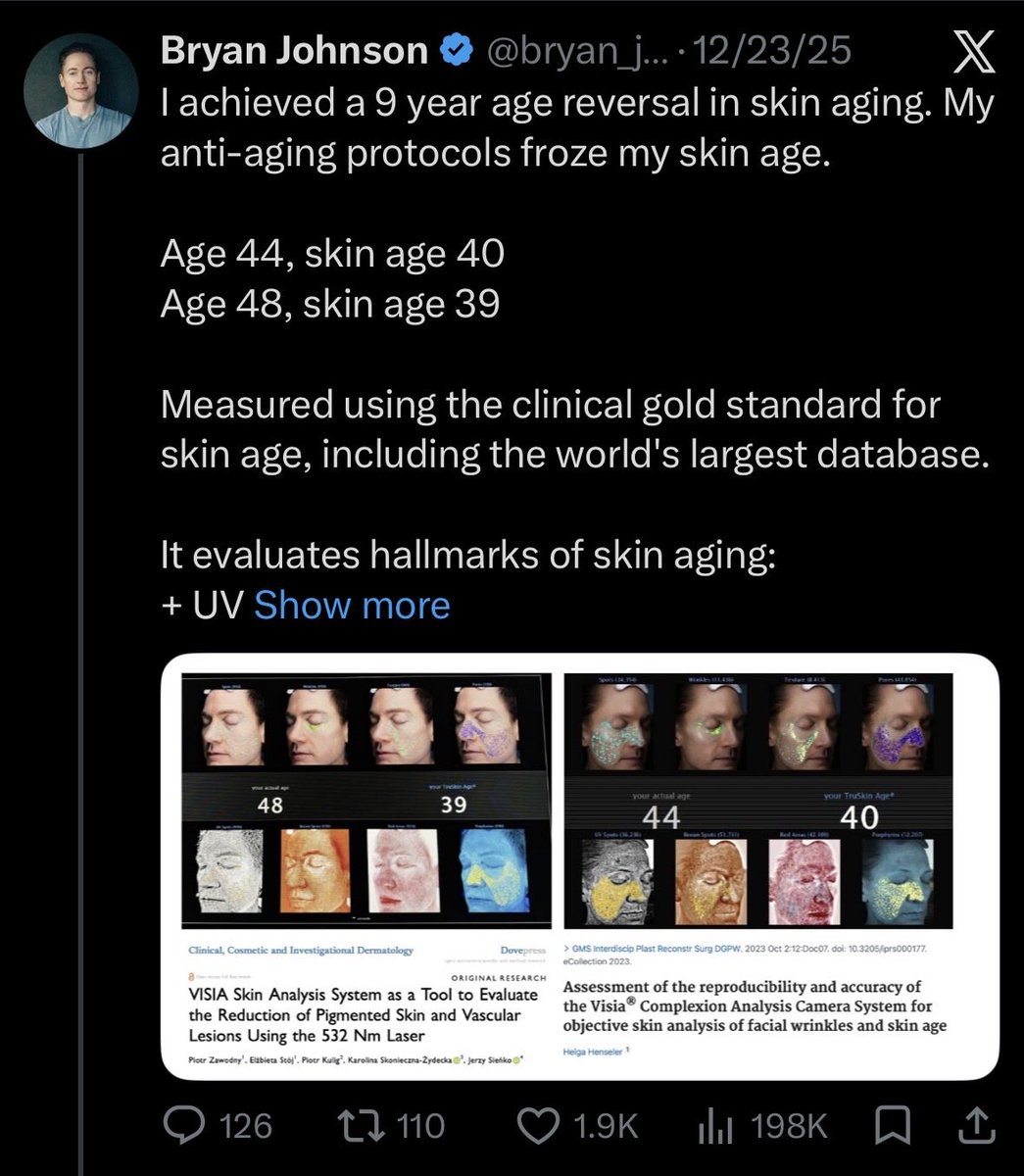 Bryan Johnson tweet media