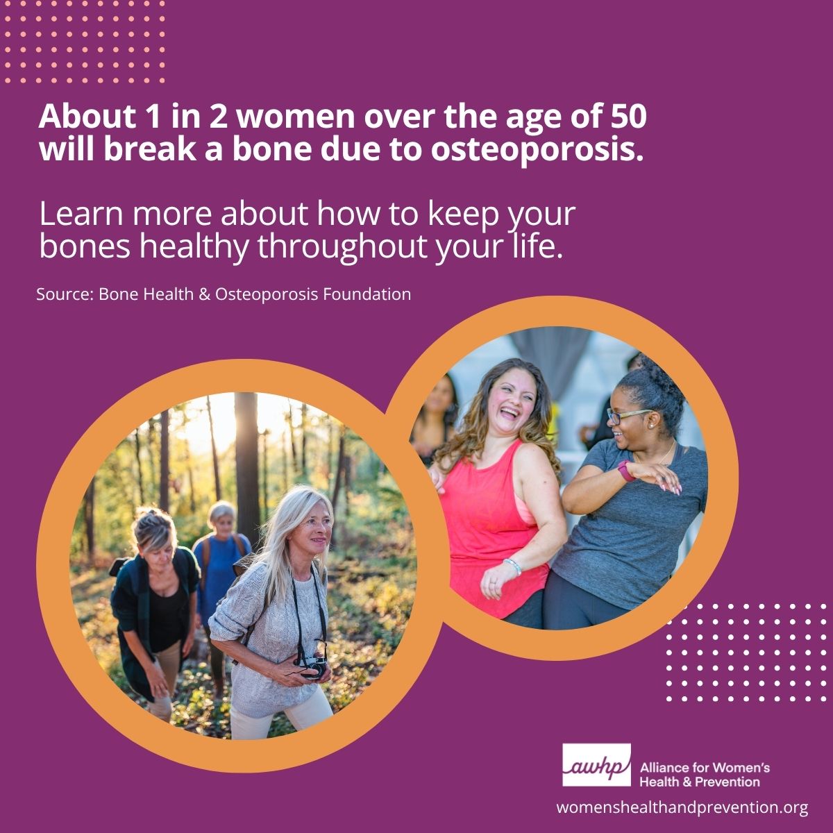 AWHPOrg's tweet photo. Osteoporosis is a critical women’s preventive health issue. Prevention, early diagnosis &amp; equitable access to care can help women protect their bone health across the lifespan. Check out our white paper on advancing osteoporosis prevention, care, &amp; policy: https://t.co/yRGOGtTwsz https://t.co/gyX8E23WLA
