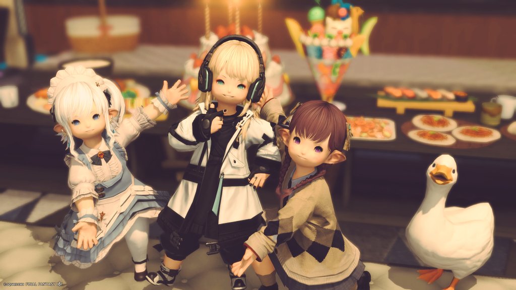 Dorry00FF14's tweet photo. ハッピーバースデー🎉🎂✨
今日もおやすみなさいぐわぁ～！🌙✨
#FF14  #FCFreeshia https://t.co/CYxZXZP6yf