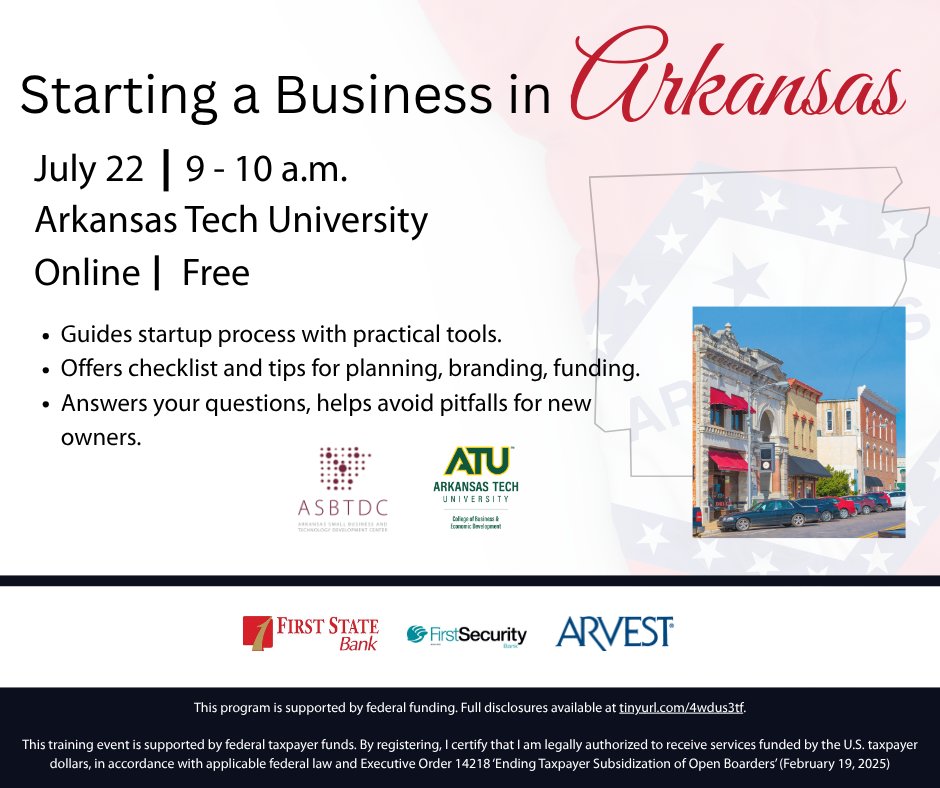 ATUSBTDC's tweet photo. We’ll supply you with essential tools and knowledge to launch and run your business. Click the link to register for this virtual event : https://t.co/JHwkEB1lGs https://t.co/y3WTETkhCJ