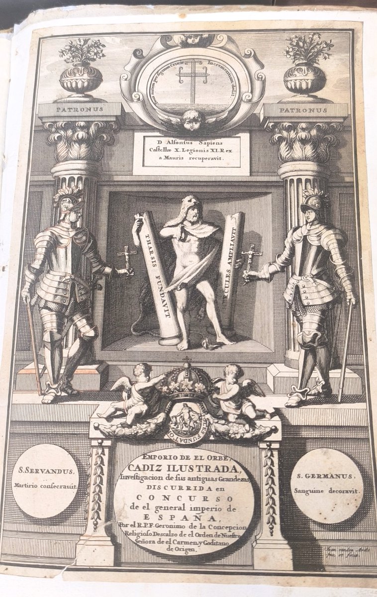 AhpCadiz's tweet photo. Gracias a una generosa donación y después de una intervención en nuestro taller, ya podemos disfrutar del "Emporio del Orbe. Cadiz Ilustrada. Año de 1690" para la biblioteca auxiliar del Archivo.

El autor afirma que la Virgen María procedia de mujer gaditana.... https://t.co/1txlF98NWW