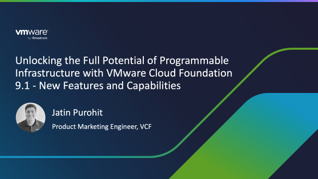 RickRasmussen's tweet photo. Unlocking the Full Potential of Programmable Infrastructure with VMware Cloud Foundation 9.1 – New Features and Capabilities https://t.co/Nxtj4JaHy0 https://t.co/4P97sPyFUH