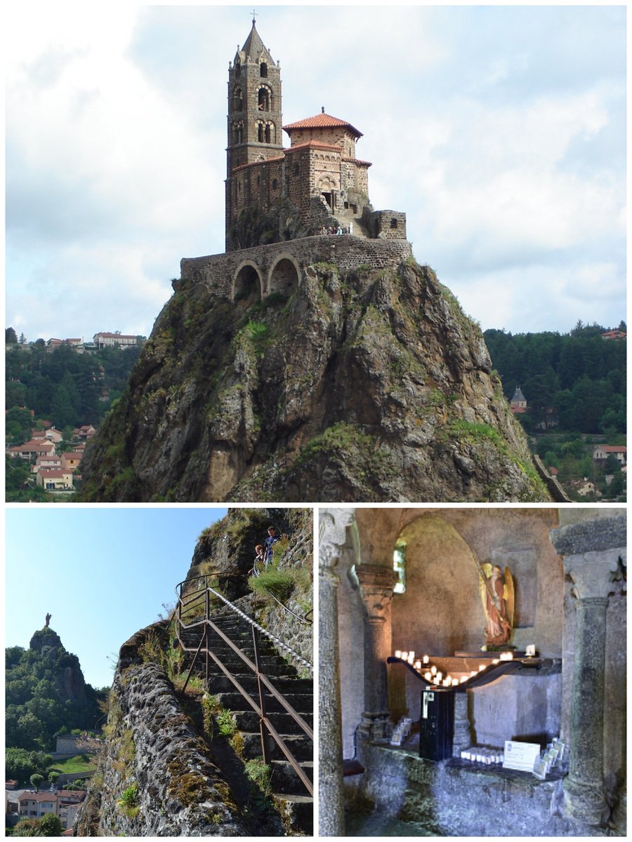 CaporalLusignan's tweet photo. En Haute-Loire, près du Puy-en-Velay, une #chapelle vieille de plus de 1000 ans semble défier le vide depuis le sommet d’un rocher volcanique ⛰️

La chapelle Saint-Michel d’Aiguilhe, perchée à 82 mètres de hauteur, offre l’un des paysages les plus saisissants de France 🇫🇷

Un lieu hors du temps, suspendu entre ciel et terre 🌟🕊️

#Patrimoine #LePuyEnVelay #FranceÉternelle