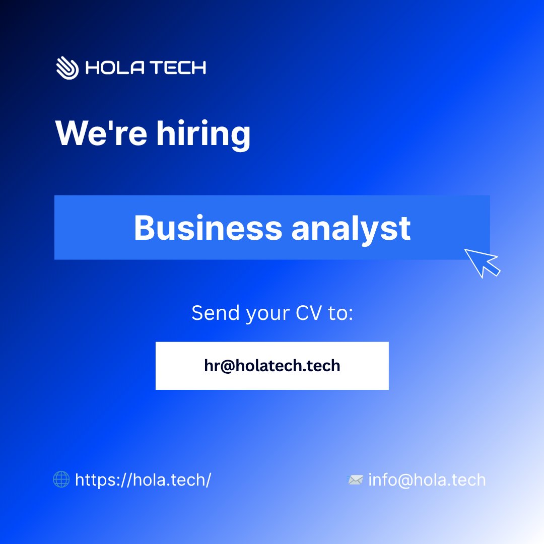 hola_tech_jsc's tweet photo. Hola Tech is hiring!

We are seeking a tech-driven Business Analyst (2+ yrs exp) to co-create the future of Blockchain &amp; AI. Ready to own client sessions, read code, &amp; write specs for autonomous coding agents? 

#HolaTech #Blockchain #AI #BA #Hiring https://t.co/rmMdQNM3v5