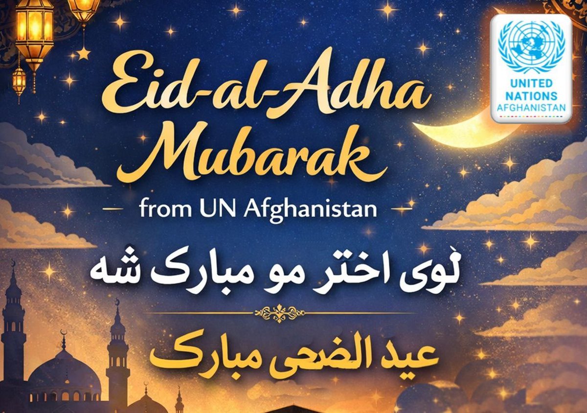 unafghanistan's tweet photo. Eid-al-Adha Mubarak #Afghanistan 
لوی اختر مبارک #افغانستان
عید قربان مبارک #افغانستان https://t.co/d3P43gltou