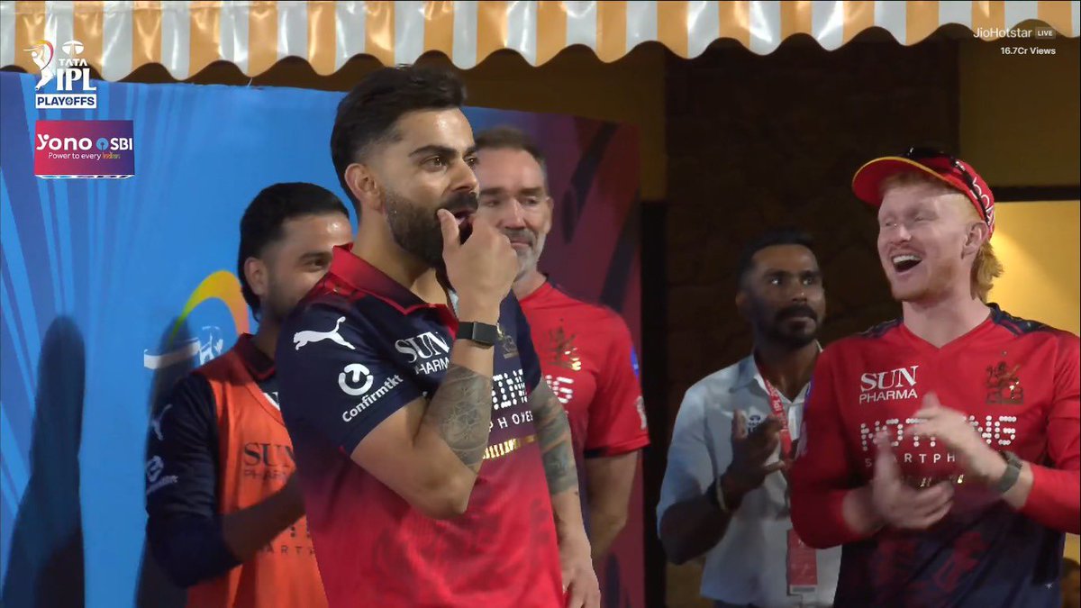 bholination's tweet photo. You are a special player if you keep shocking Virat Kohli like this. Rajat is indeed the most gifted player. https://t.co/8S9323OXrL