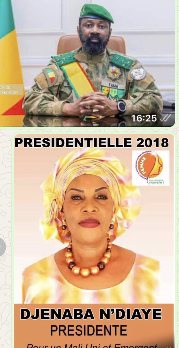 sergedanielinfo's tweet photo. #Mali-Démission / Mme Djénaba N’Diaye, ex-candidate à la présidentielle malienne a réclamé ce 26/5, « la démission »  du Général Assimi Goïta de la tête de l’Etat malien. Elle affirme qu’elle quitte Bamako le 27/5 pour une «tournée d’explications » de son projet pour le Mali. https://t.co/CJZ0CRDGMk