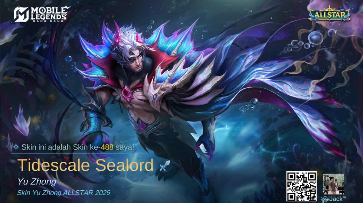 B_A_W25's tweet photo. Saya baru saja mendapatkan Skin baru Tidescale Sealord di Mobile Legends: Bang Bang! Ayo kita berhadapan melawan Player MOBA terbaik dunia bersama-sama! 
https://t.co/i8YvhkkyUR https://t.co/zPZiKtTRjc