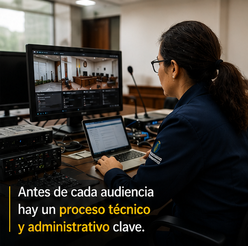 DSAJCUCUTA's tweet photo. Detrás de cada audiencia existe un trabajo técnico y administrativo que contribuye al correcto funcionamiento de los espacios judiciales.

#dsajcucuta #SalasDeAudiencia #RamaJudicial #Justicia #TecnologíaJudicial https://t.co/CLy75zLtnF