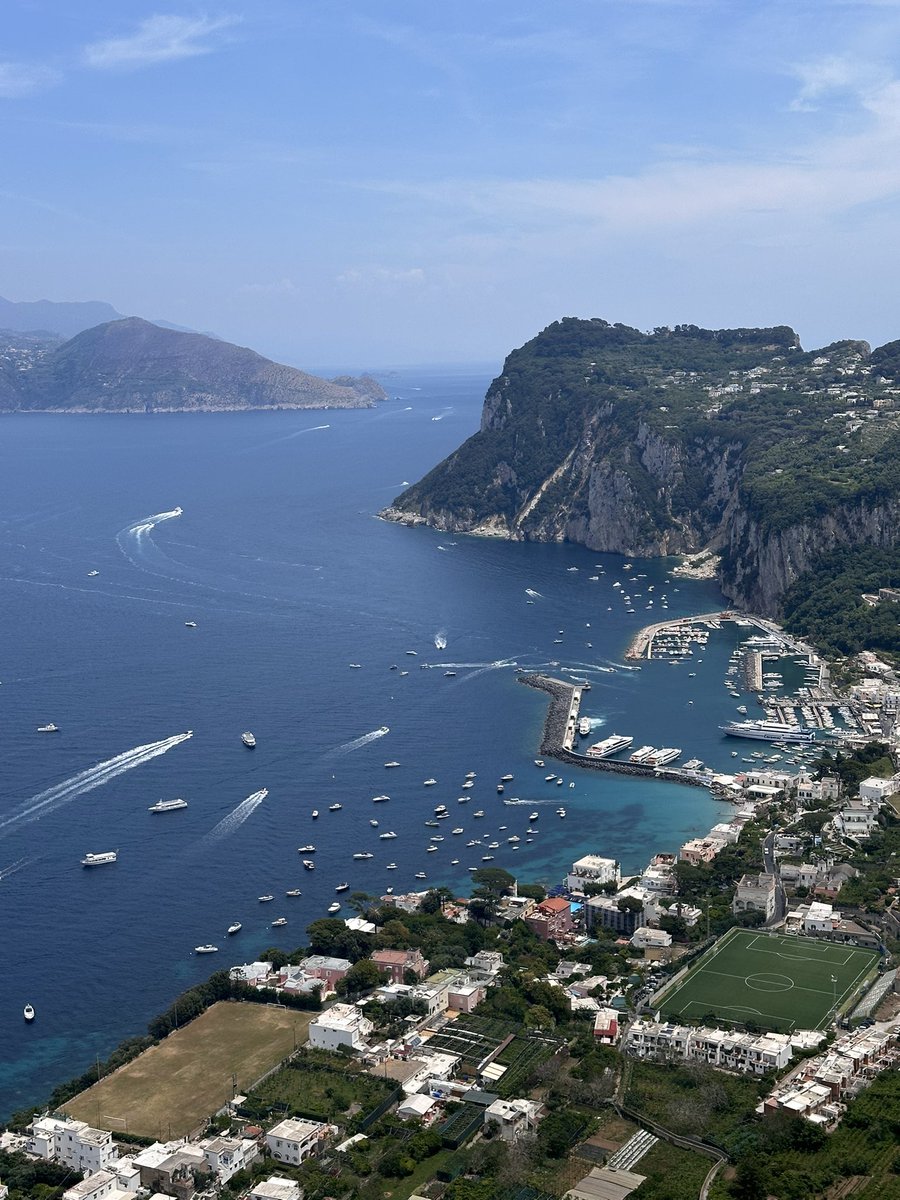CDSHumanities's tweet photo. Day Two of Geography trip to Naples saw us have an amazing day visiting the island of Capri! A laser boat tour of the caves and tour of island on narrow roads in little blue buses! Despite heat and crowds everyone has enjoyed the great experience! Collins with a swim at the end https://t.co/O6yXJHelE3
