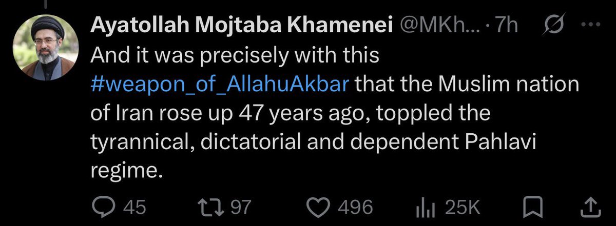 seagullshah's tweet photo. 🔴 The only person the Islamic regime truly fears, and is working tirelessly to delegitimize by any means, is HRH Reza Pahlavi. Millions of Iranians took to the streets calling for Pahlavi’s return.

@POTUS should be in talks with is HRH @PahlaviReza, not terrorists! https://t.co/NdbIRYD5LQ