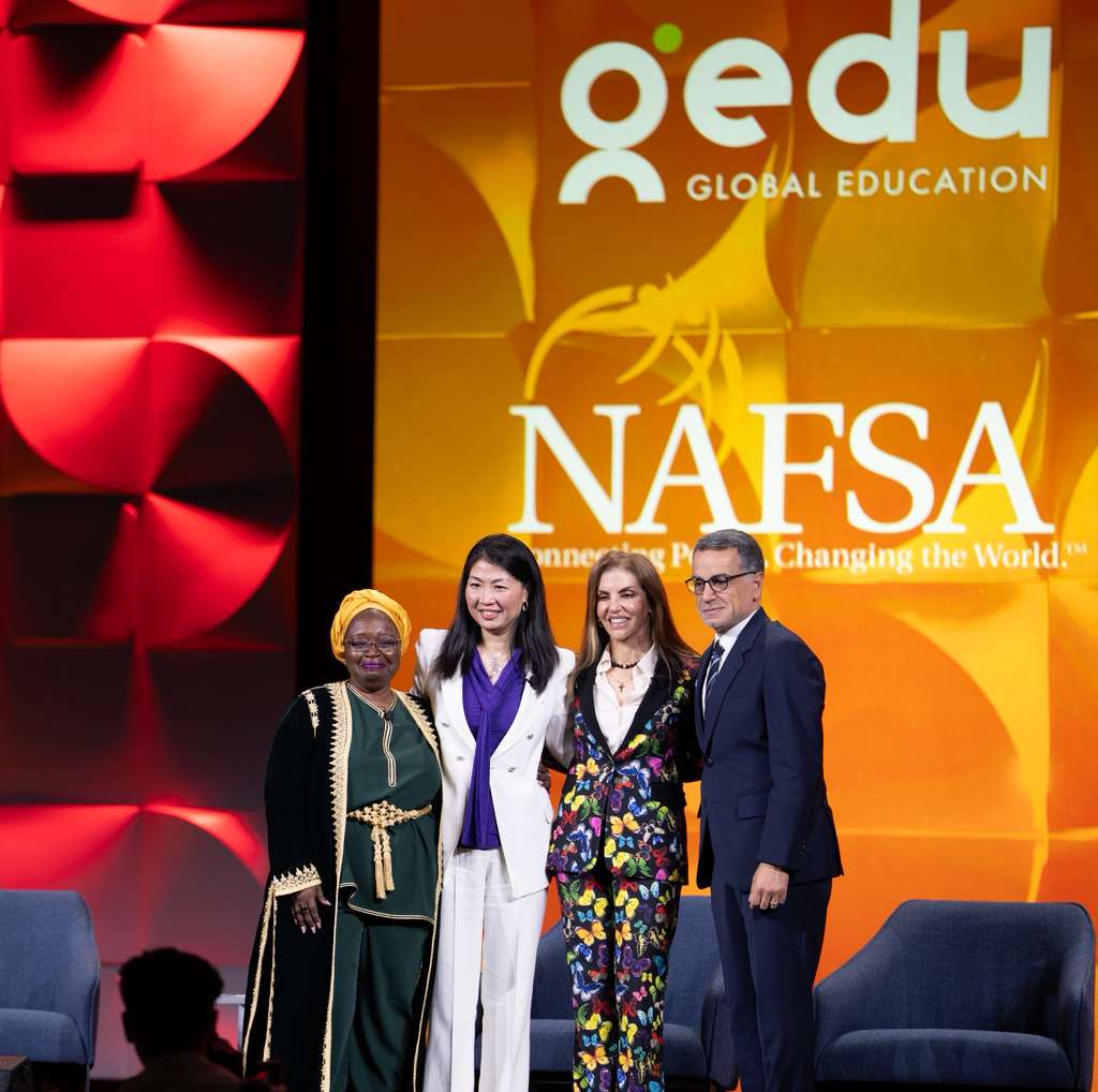 GEDUglobal's tweet photo. A strong start to @NAFSA 2026 with keynote speaker Leila Cobo leading an inspiring session on The Unifying Power of Music.

Proud to be sponsors and exhibitors at #NAFSA2026 as GEDU Global Education joins global conversations shaping the future of international education. https://t.co/GjWi88W4LW