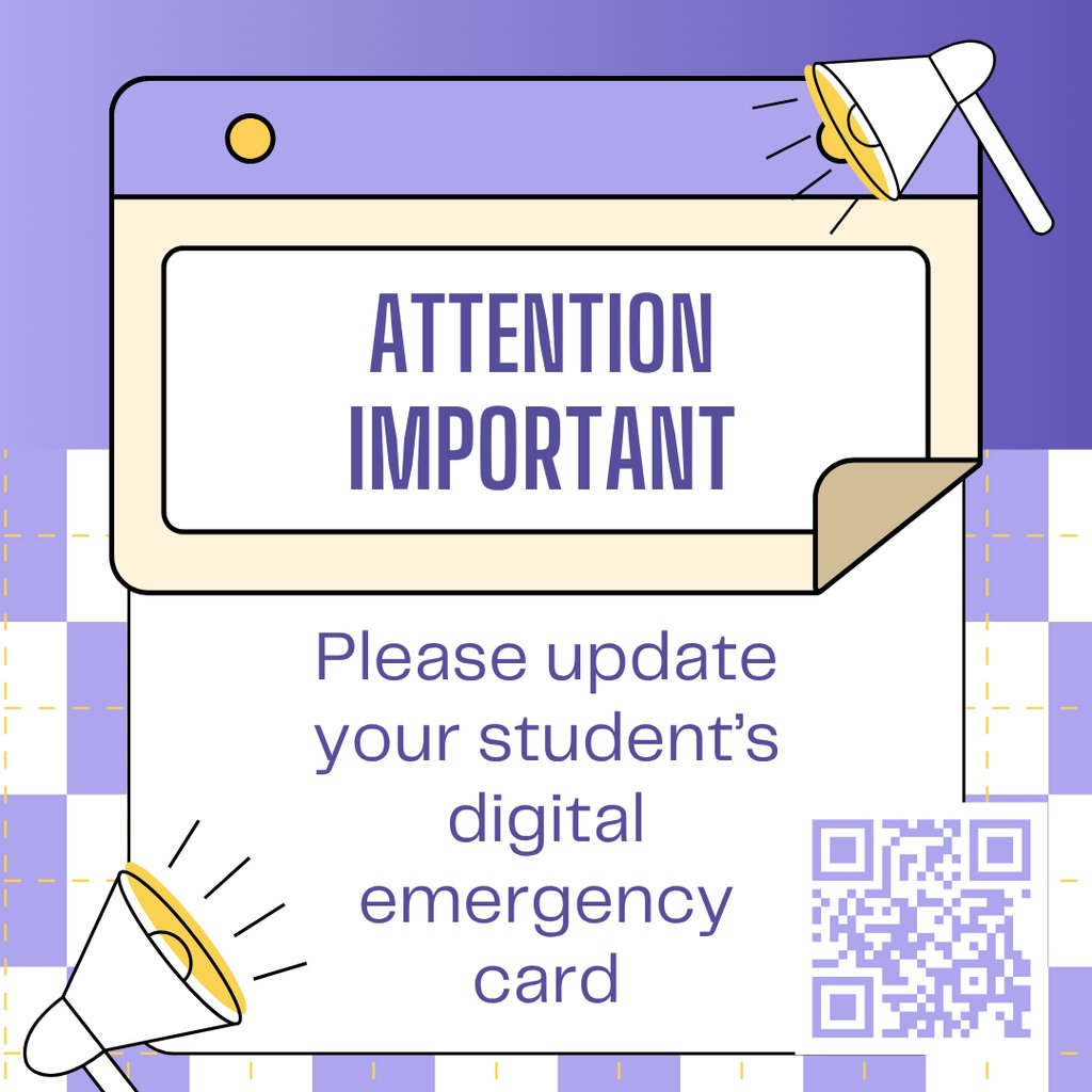 mojaveCoyotes's tweet photo. Help us keep our Coyotes safe! 🐾 We need updated emergency contact info for all students.

3 easy ways to update:
💻 https://t.co/oc1lo4k76L
🔗 https://t.co/sVbNRb52dT
📸 Scan the QR code below

Please complete this ASAP! 📝 https://t.co/VBNLO4eXxN