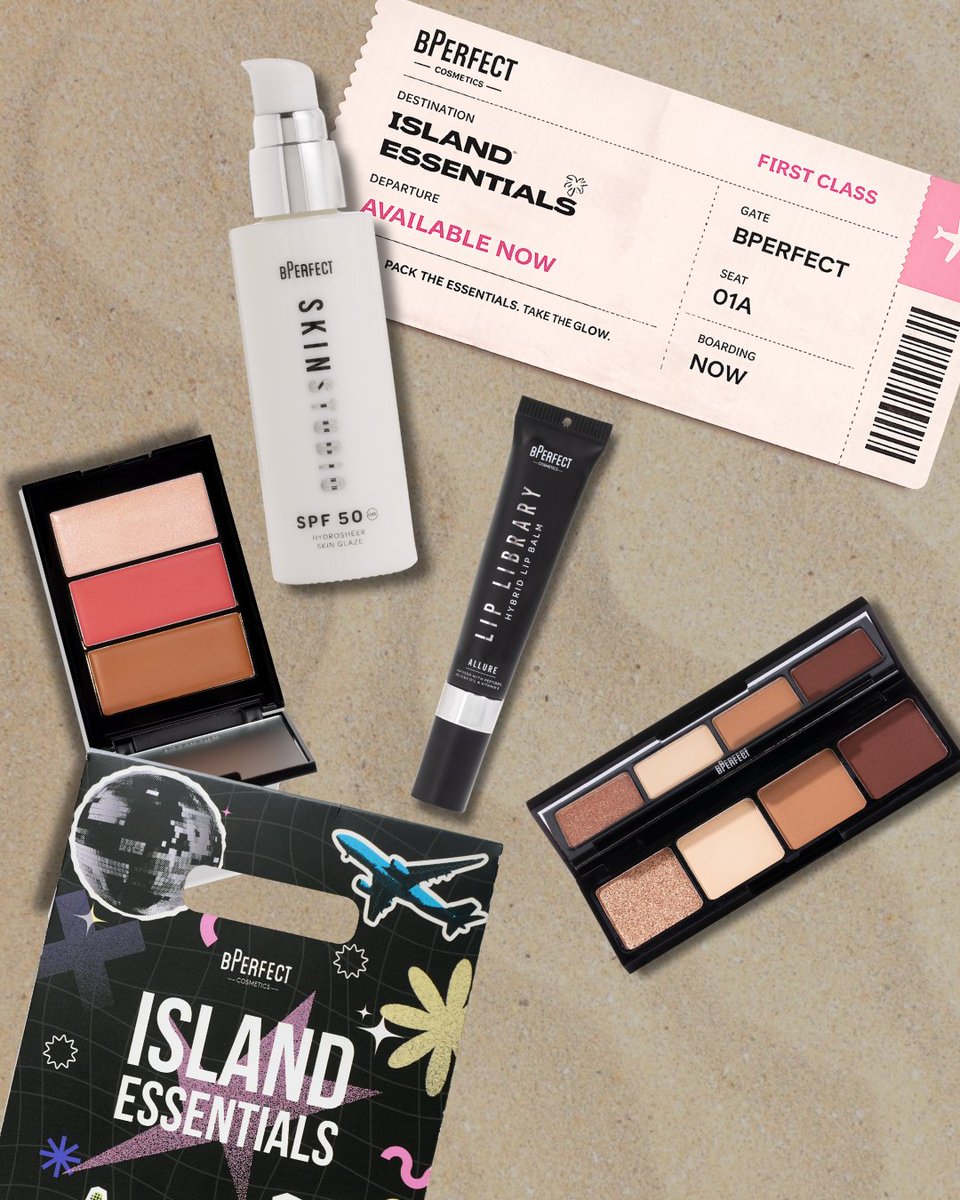 bperfectcosm's tweet photo. BOARDING NOW✈️
Island Essentials has landed!!

Featuring TWO unreleased products:
🤎 NEW Shaded Cream Face Trio
✨ NEW Mini Legacy Vol.1 Palette

Plus two MUST HAVE ESSENTIALS🤩

WORTH £59.80 - ONLY £29.95😱
AVAILABLE NOW on https://t.co/X3dSbCLb3S🤍

#BPERFECT #ISLANDESSENTIALS https://t.co/dxaRZ6KnTh