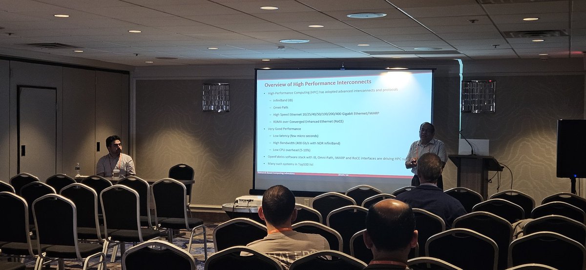 mvapich's tweet photo. Happening now @IPDPS 2026: Pur tutorial for High-Performance distributed #DeepLearning #Training and #Inference on modern #HPC clusters!! https://t.co/WOsUjNWq5f