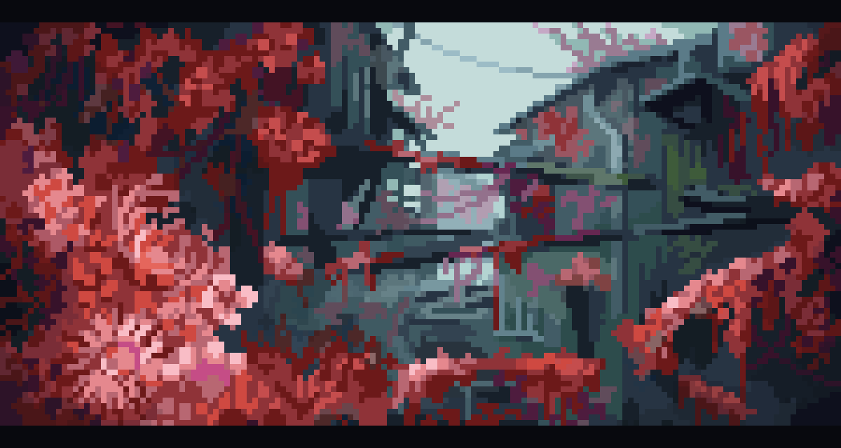 Sylvia_Voolf's tweet photo. Silent Hill f #pixelart 1 hour study https://t.co/I0inanAsGv