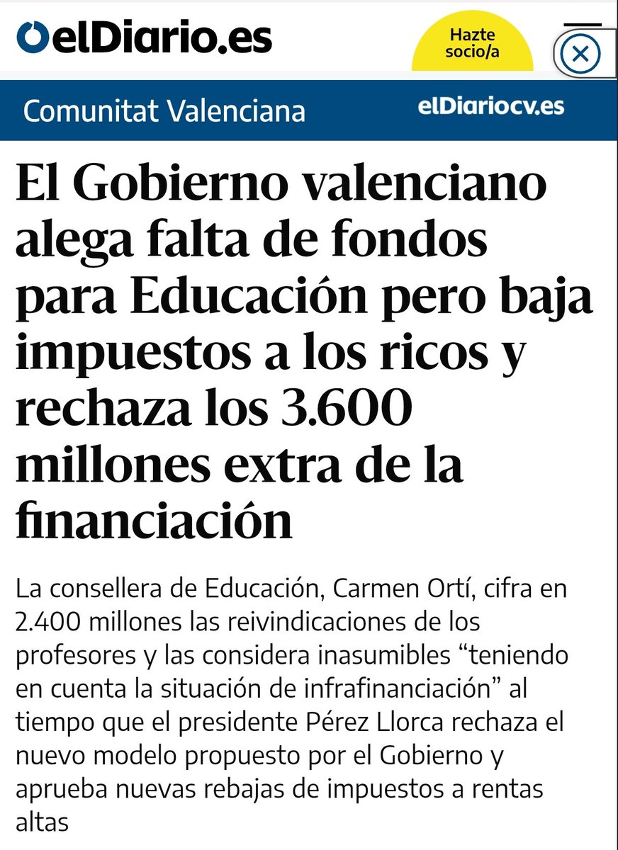 antibelicistas's tweet photo. @ppcv Lo que no merecen los alumnos valencianos y sus familias es que perdonéis pasta a vuestros amigotes ricos y se la deis a sectas religiosas para recortar en los servicios públicos. Los profesores están dejándose el doble de su salario para luchar por todos. #vagaindefinida https://t.co/OJsjrDQCii