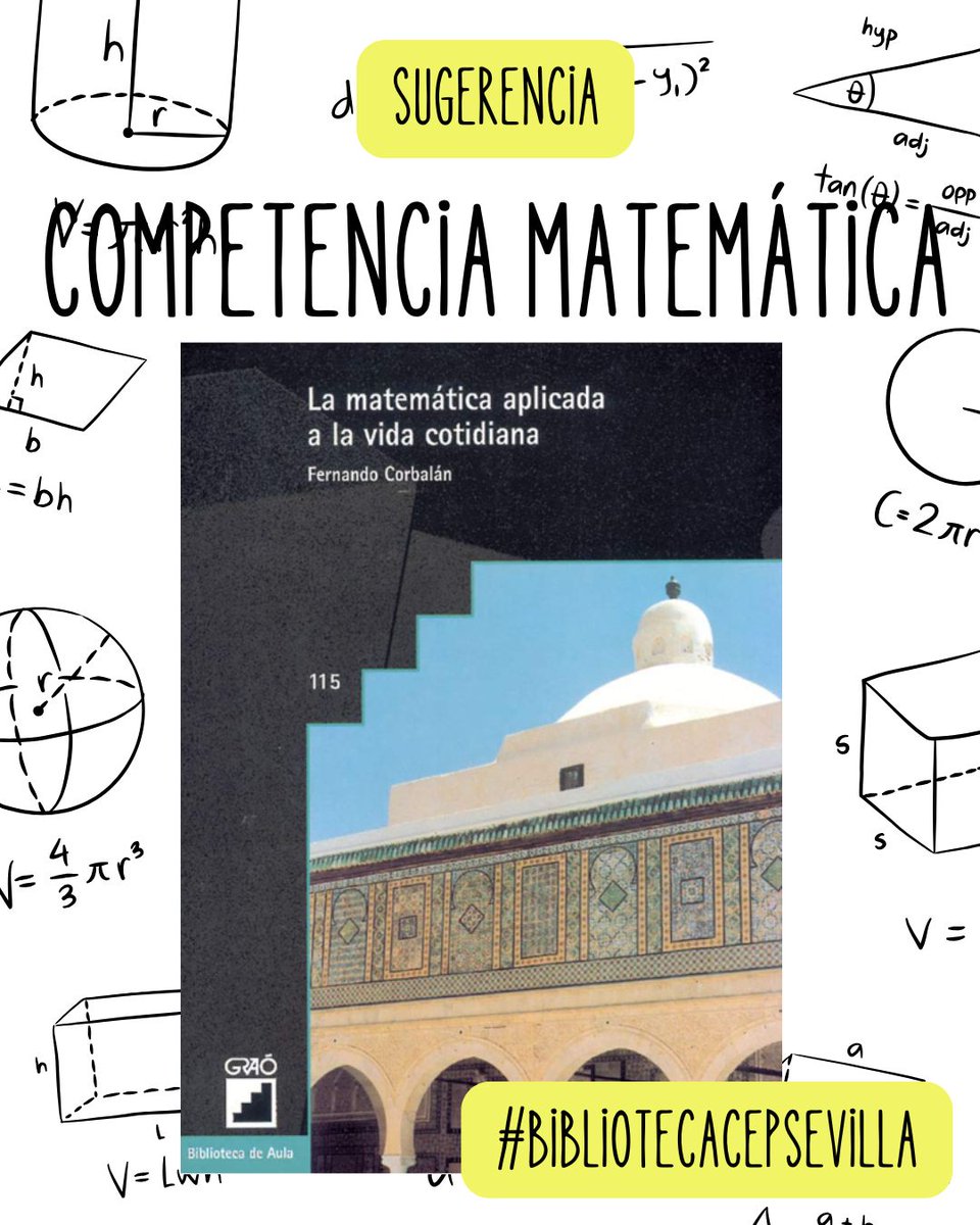 CEPSevBiblio's tweet photo. ¿Buscas materiales sobre competencia matemática?
En la biblioteca del @CEPdeSevilla  tenemos, ¡pregúntanos! https://t.co/YqEFbcbYRw