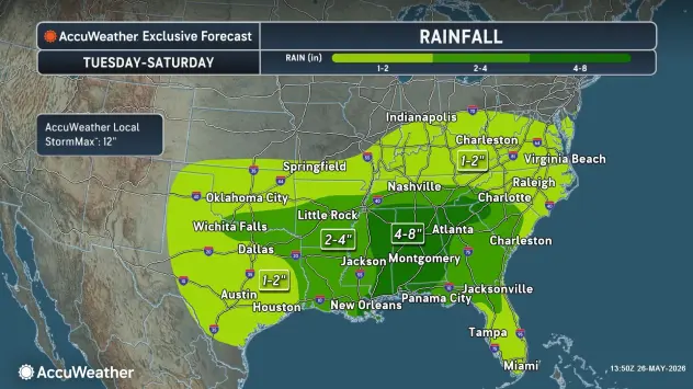 DefyDisaster's tweet photo. A stalled front will bring rounds of heavy #rain &amp; #storms from Texas to the Carolinas w/ the added threat of flash #flooding.

Stay safe: https://t.co/NILVvOJk9M

#DefyDisaster #Disaster #DisasterPreparedness #SevereWeather #Storm #Flood #Floods https://t.co/ZQDYVwIT7T