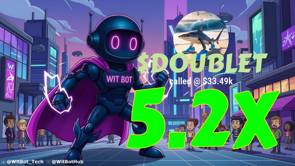 WitBot_Tech's tweet photo. entry confirmed. target acquired. $DoubleT just hit 5.2X. simple trade, simple life.

CA: 8XG6dw8CnVqKBmYwX4W3wfNaRfQK8GcEKbZD5zXHpump
Original Call: https://t.co/WESsB4puDz

$SOL https://t.co/pRl6VYgWOi