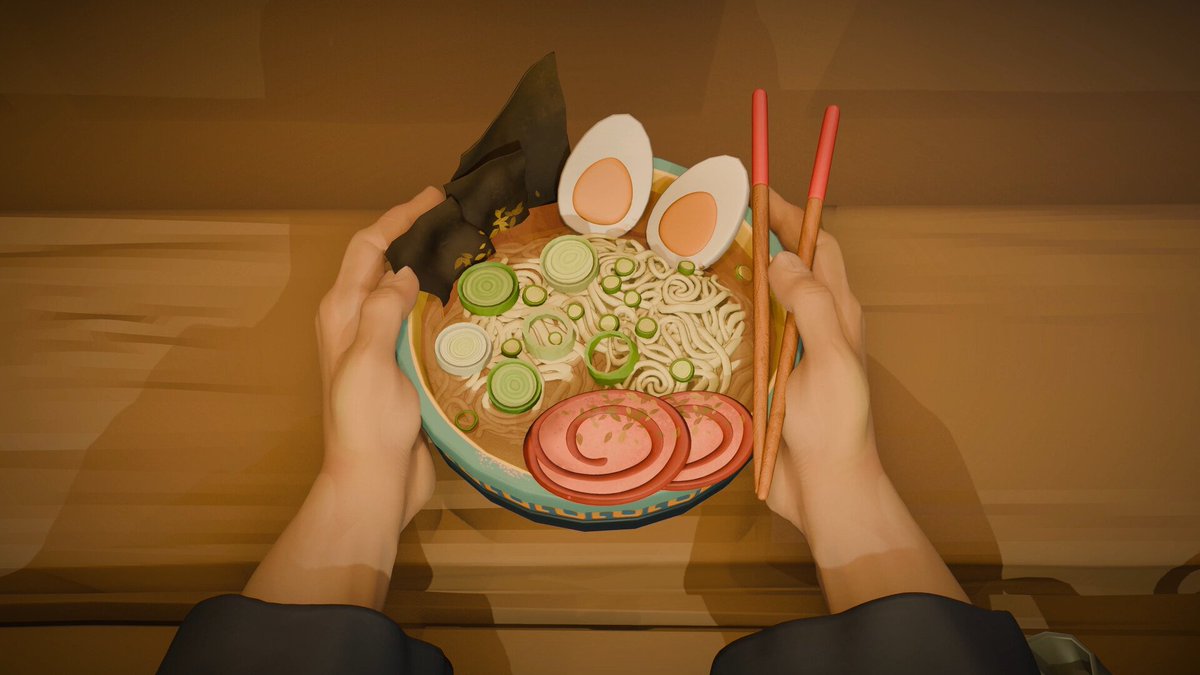 emu_game2020's tweet photo. ラーメン店を営み、渾身の一杯を提供するゲーム『Soup for Soul – Your cooking. Their stories.』
長ねぎやキャベツ、にんじんなどの具材の切り方や炒める、煮るなど調理方法を選ぶ過程でお客さんとの会話が生まれる。コンセプトはわかるんだけど、なんか……とんでもラーメンの気配がする…… https://t.co/uNkpCNzGWK