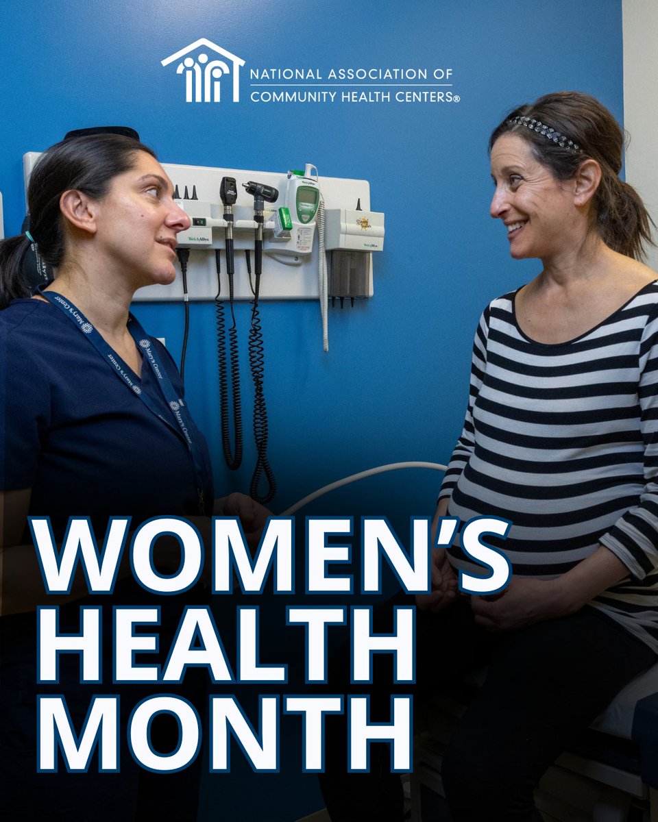 NACHC's tweet photo. National Women’s Health Month is a reminder that every woman deserves access to quality care. 

Community Health Centers provide high-quality, affordable, effective care for women at every stage of life — regardless of insurance status or ability to pay. #WomensHealth #ValueCHCs https://t.co/PH3UQdF6nC