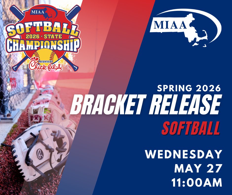 MIAA033's tweet photo. 🔥 The regular season is in the books and the "Road to the Show" is officially being mapped out. The 2026 Softball State Tournament brackets drop TOMORROW at 11am! https://t.co/VLHlObllfF