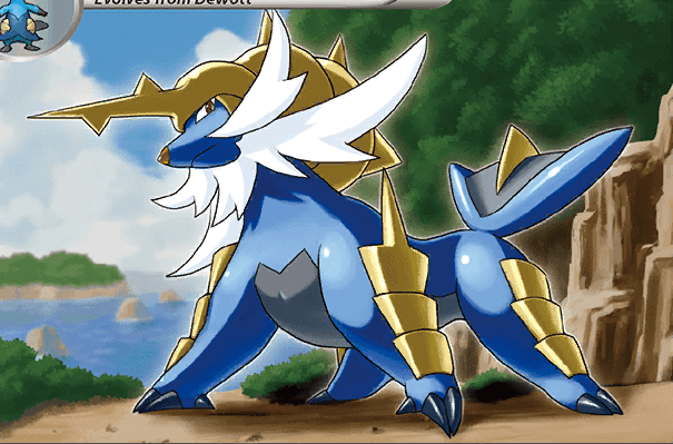 PokeDolar's tweet photo. O dólar subiu para R$ 5,03 😰

#503 - Samurott
Arte oficial por Masakazu Fukuda https://t.co/glX3hw8oHL
