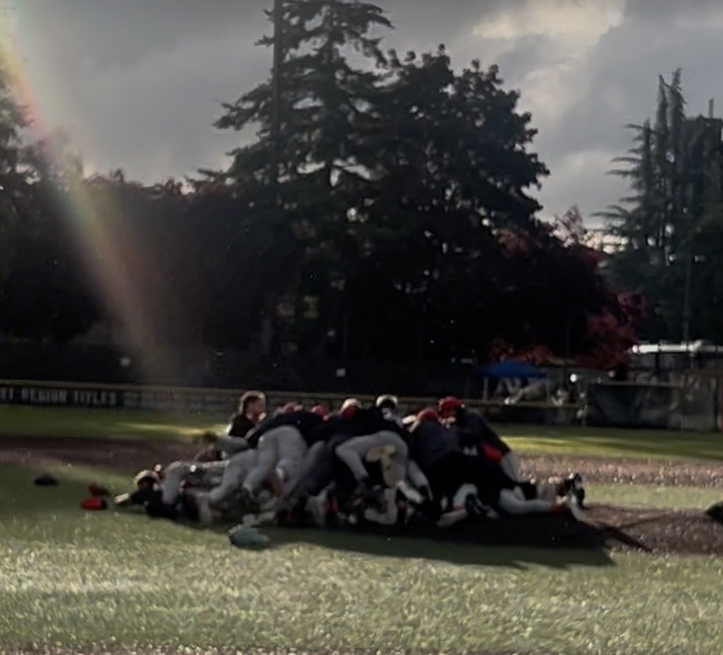 writer147's tweet photo. The Lower Columbia College Men’s Red Devil Baseball Team explodes & dogpiles onto David Story Field in Longview, WA, as they WIN their 16th Season Winning Title as the 2026 #NWAC FINAL CHAMPIONSHIPS end Monday in front of family, friends & local supporters. #LCCProud https://t.co/1pqsxNDW7h