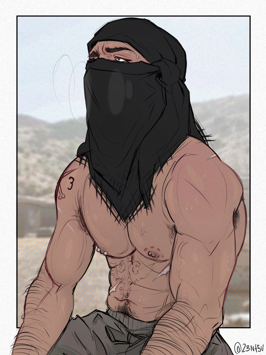 z3nt5u's tweet photo. HOT DAY 🥵🔥
Am I the only one who gets fed up when the temperature reaches 20 degrees? 🥺🫤
Ramember drink water cuties! 
#cod #krueger #fanart https://t.co/2S3Yw7sNvt