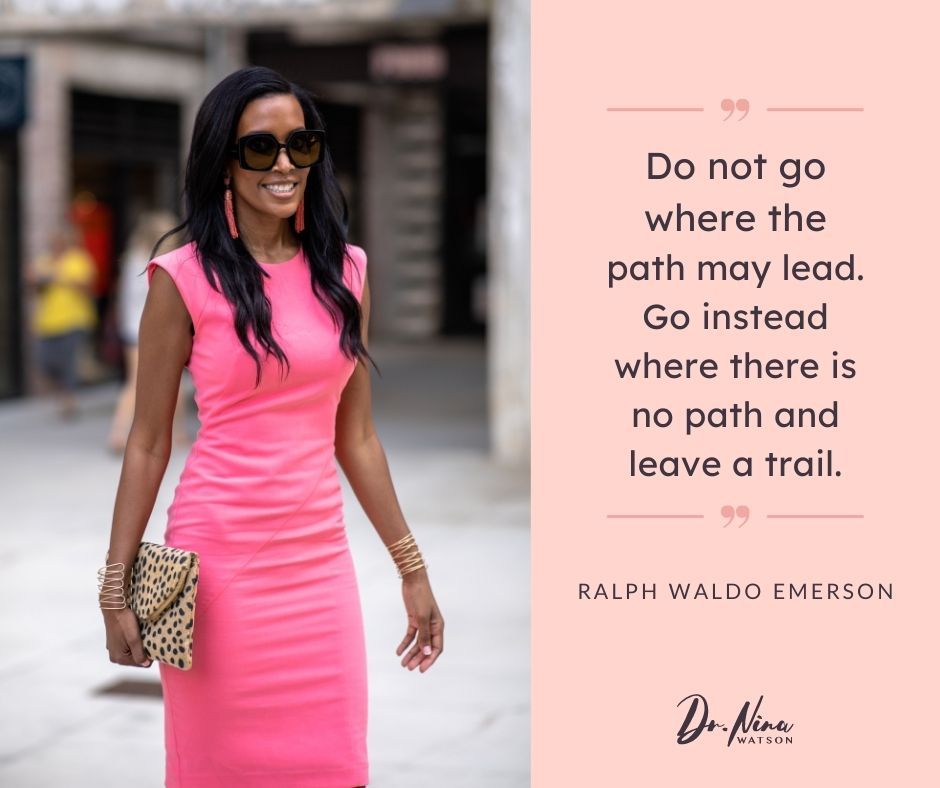 DrNinaWatson's tweet photo. The easiest way is not always the most rewarding. Blazing your own path leads you to places where no one else has been before, and allows others to follow. #leadtheway #blazeyourpath #blackwomeninmedicine @xo_kmarie #shotbykmarie https://t.co/ahqKTJ7lcr