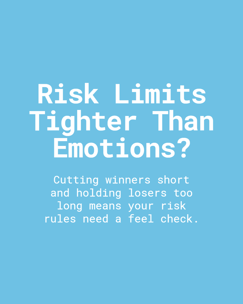 astrofundio's tweet photo. My risk limits used to be tighter than my emotions. The result? I kept cutting winners short and holding losers too long. Matching your risk with how you actually feel is key to disciplined, consistent trading. https://t.co/L9UfybdlTS