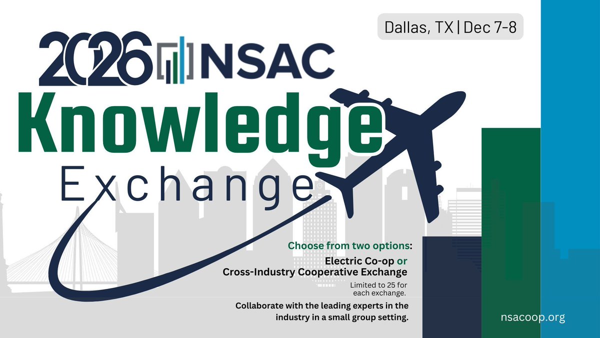 NSACOOP's tweet photo. The NSAC Knowledge Exchange is all about real conversations and practical solutions — no lectures, just interactive roundtables with peers and industry experts tackling today’s cooperative challenges together. 
https://t.co/WIPVb7i1I2 https://t.co/tncezUx4gh